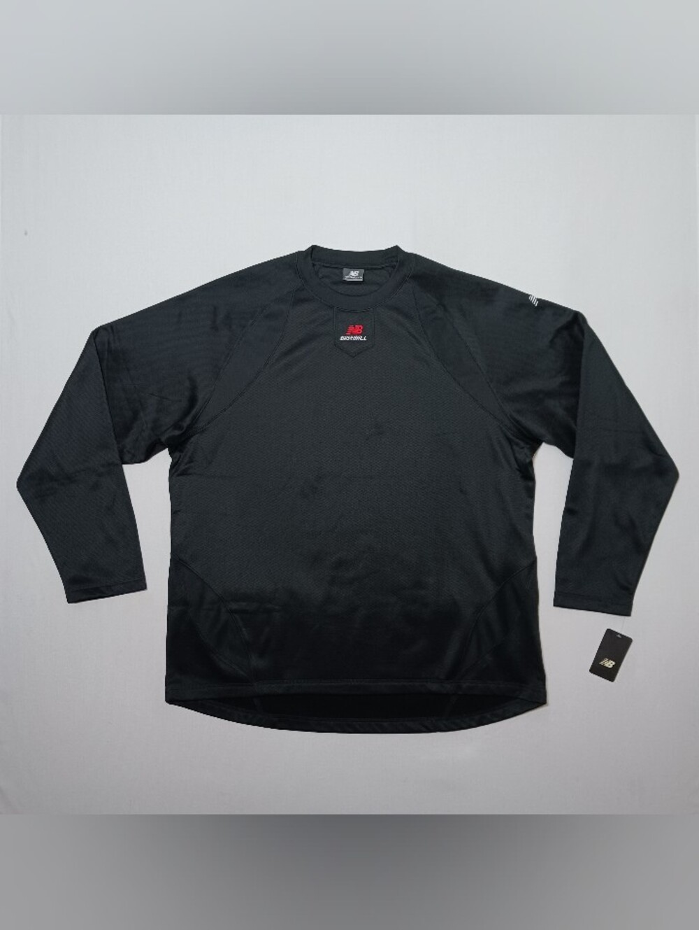 New Balance Baseball Mens Pro Pullover Crew Sweatshirt 3XL Black NWT